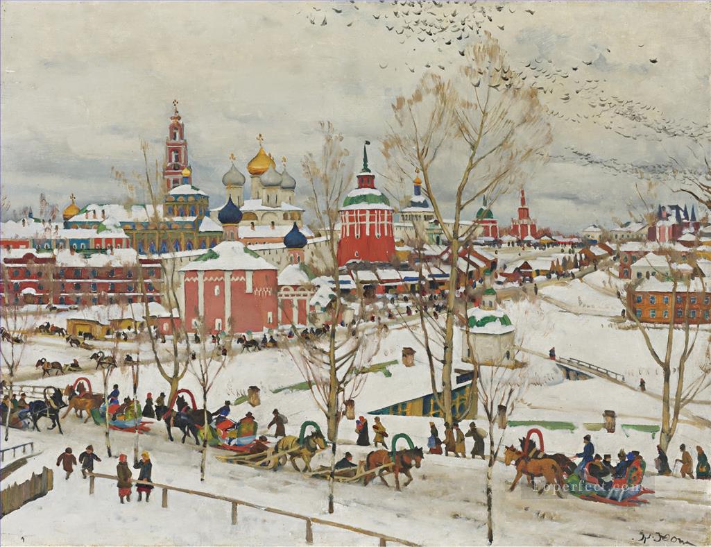 TROITSE SERGIYEVA LAVRA IN WINTER Konstantin Yuon Oil Paintings